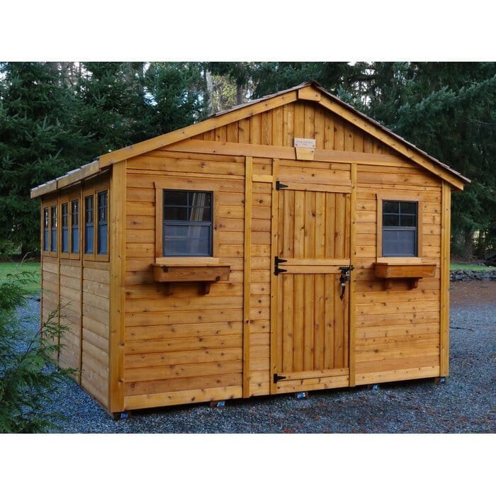 12′ x 12′ Cedar Outdoor Garden Shed – Storage Building