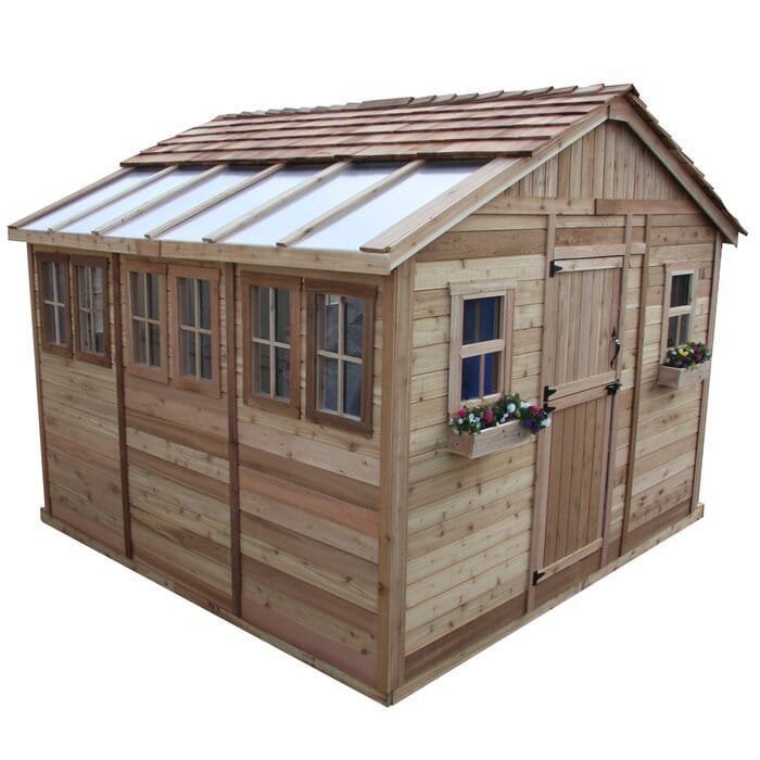 12′ x 12′ Cedar Outdoor Garden Shed – Storage Building