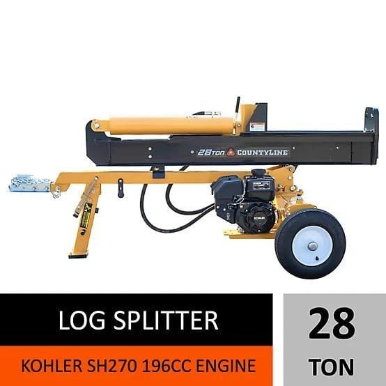 28-Ton Gas-Powered Horizontal/Vertical Log Splitter, 6.5 HP Engine - Image 4