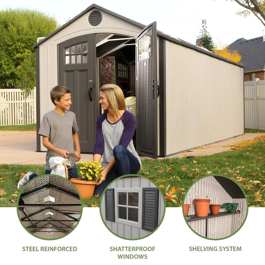 20-Foot x 8-Foot Outdoor Storage Shed | Heavy-Duty Weather-Resistant Garden & Backyard Storage Building - Image 8