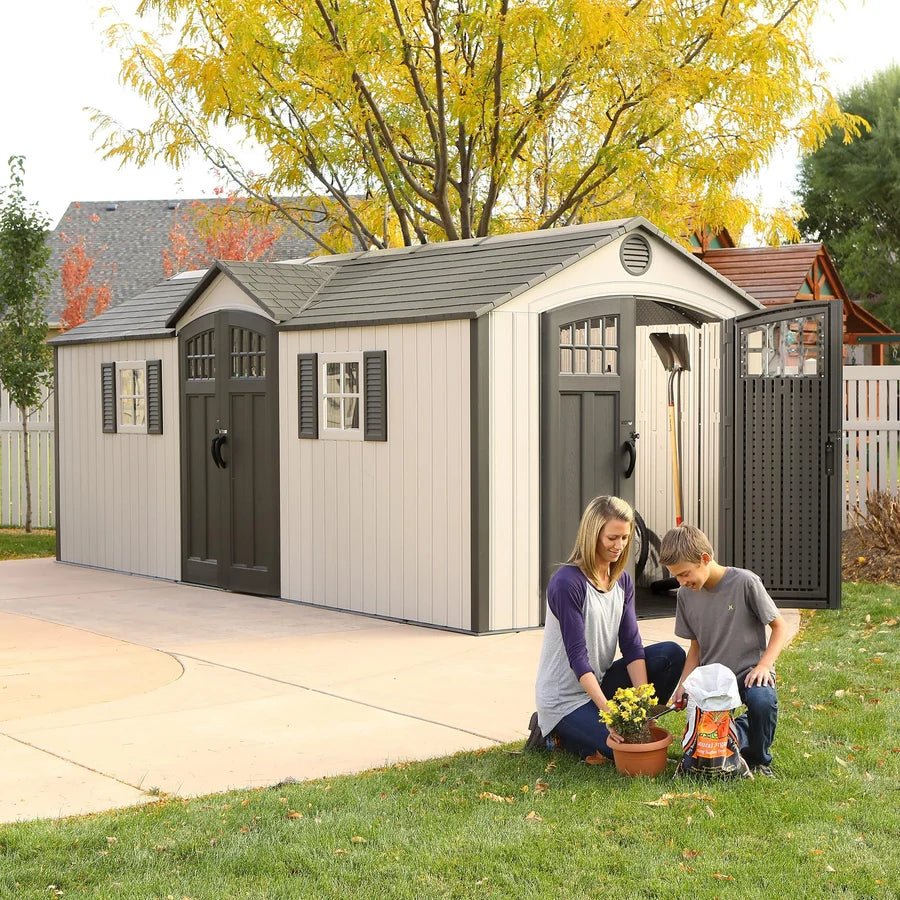 20-Foot x 8-Foot Outdoor Storage Shed 60127 | Heavy-Duty Weather-Resistant Garden & Backyard Storage Building