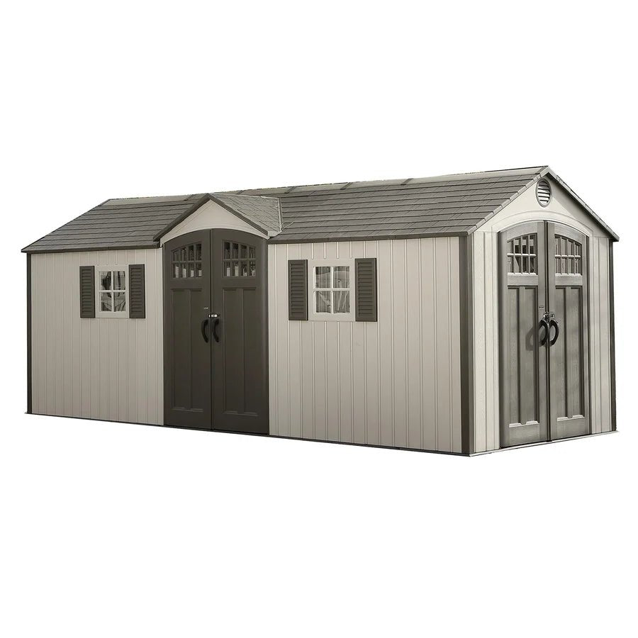 20-Foot x 8-Foot Outdoor Storage Shed 60127 | Heavy-Duty Weather-Resistant Garden & Backyard Storage Building
