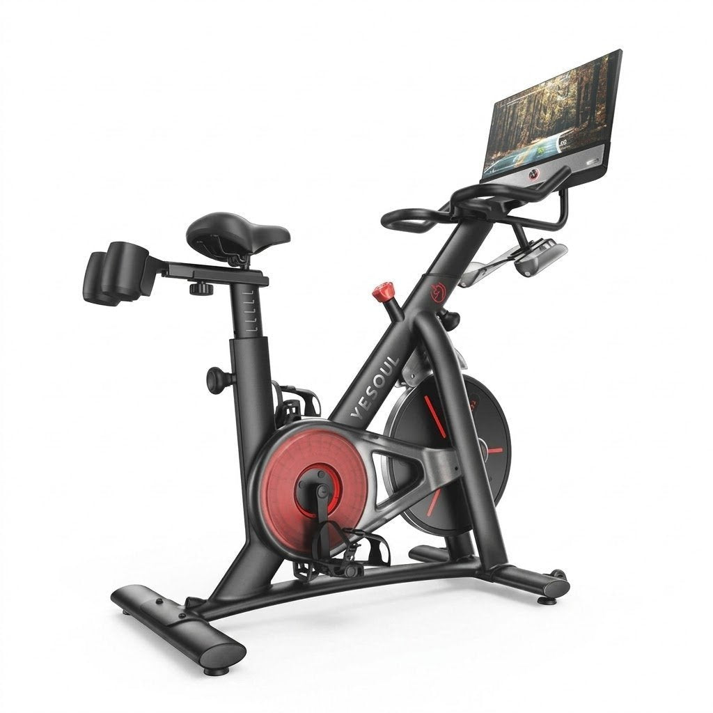 Smart Exercise Bike with 21.5″ HD Screen and Surround Sound