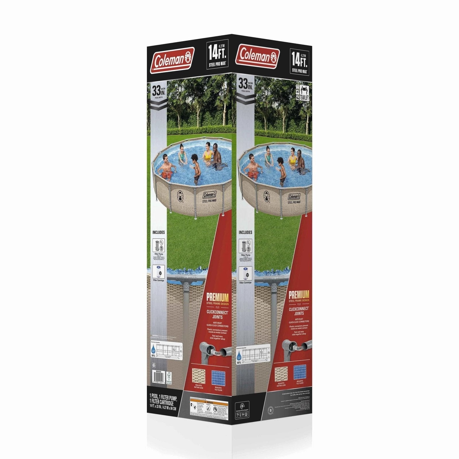 14′ x 33″ Round Metal Frame Above Ground Pool Set - Image 10