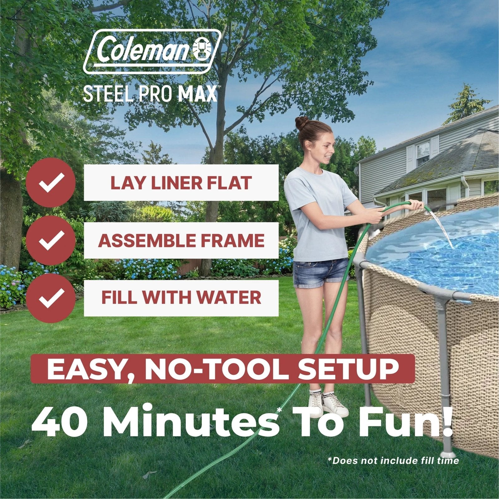 14′ x 33″ Round Metal Frame Above Ground Pool Set - Image 3