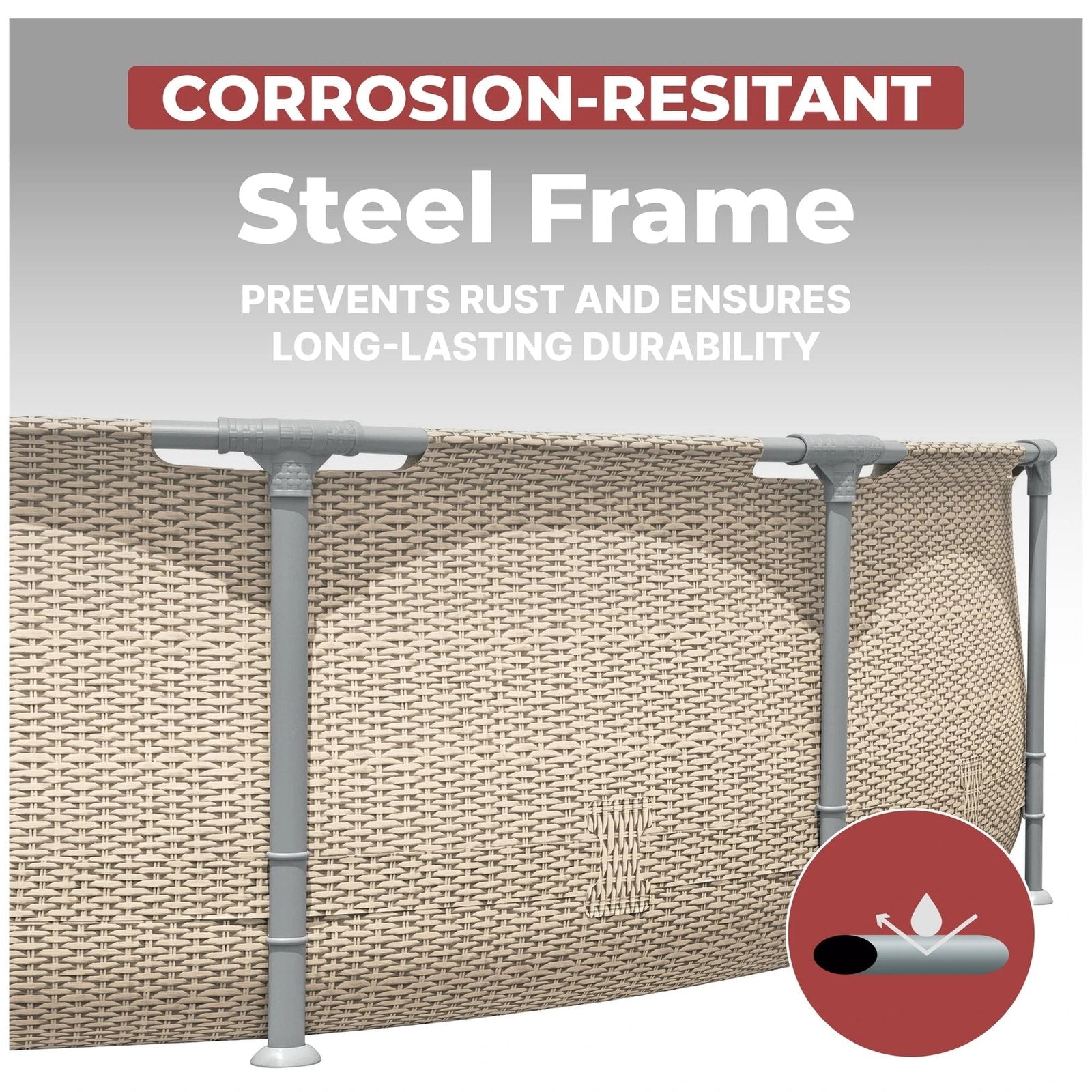 14′ x 33″ Round Metal Frame Above Ground Pool Set - Image 7