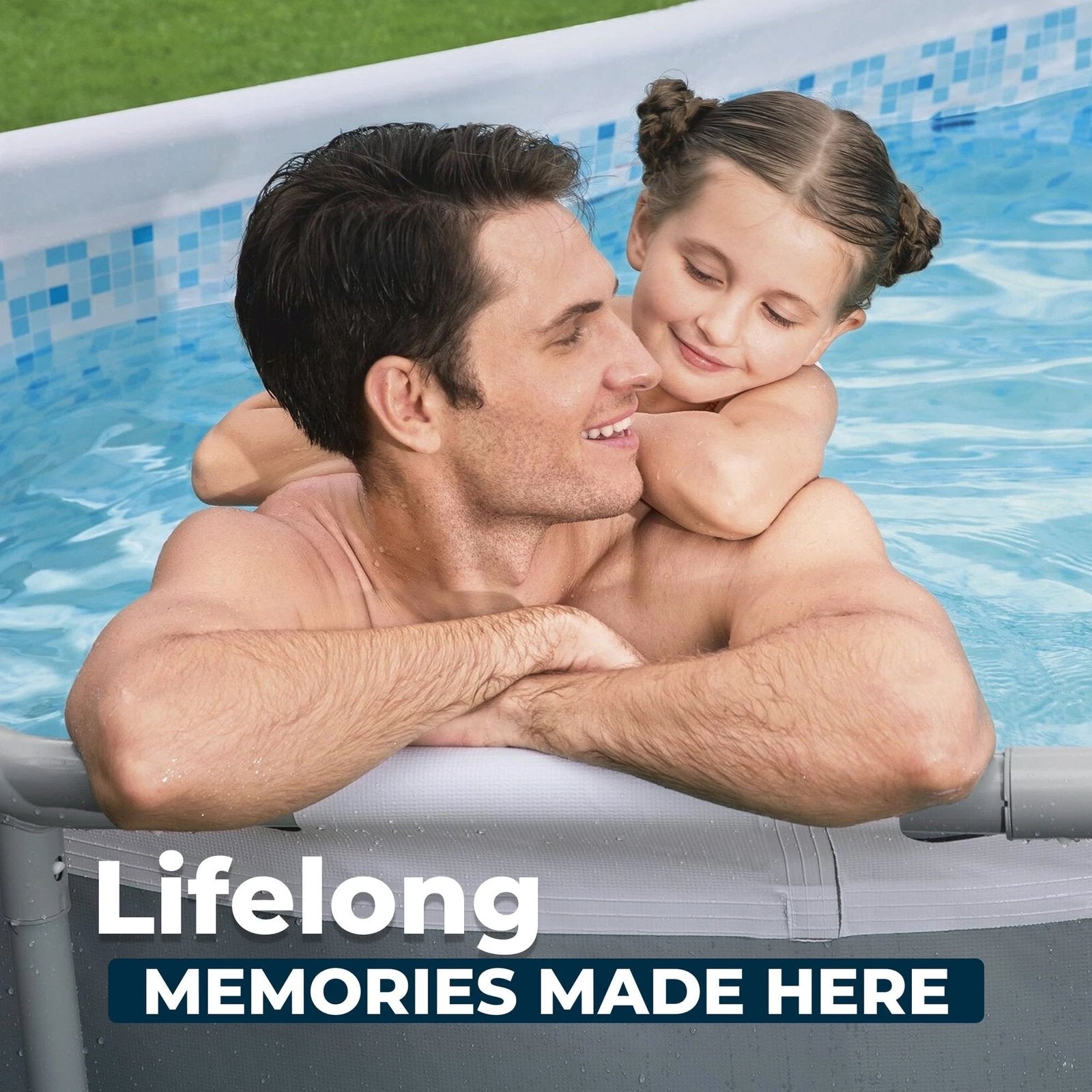 14 ft x 8 ft 2 in x 39.5 In, Oval Above Ground Pool Set, Outdoor Frame Swimming Pool - Image 7