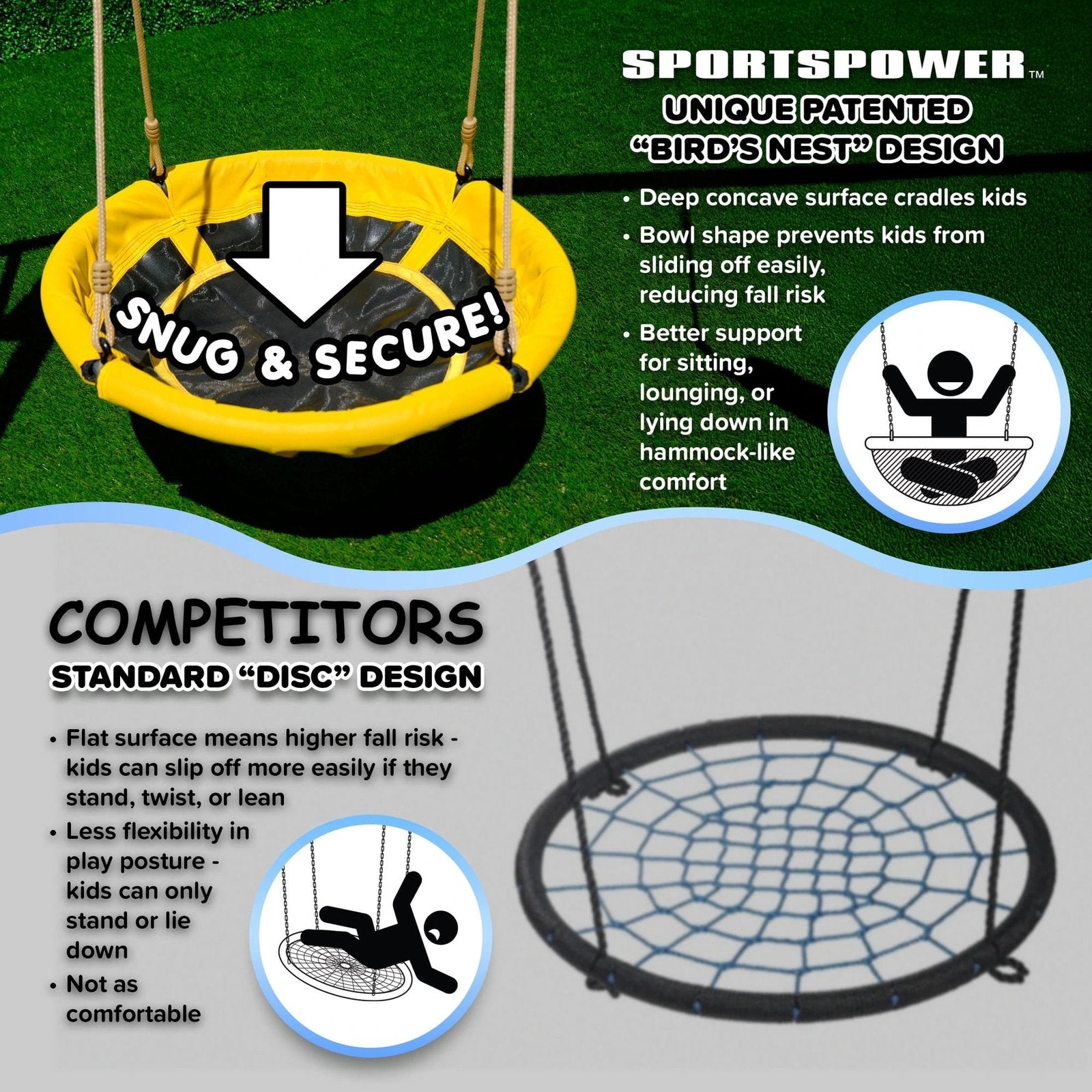 Super Star 5-in-1 Metal Swing Set: 2 Swings, Flying Saucer, 2-Person Roman Glider, 6.5ft Slide; Great for Kids 3-8; Bonus Anchor Kit - Image 8