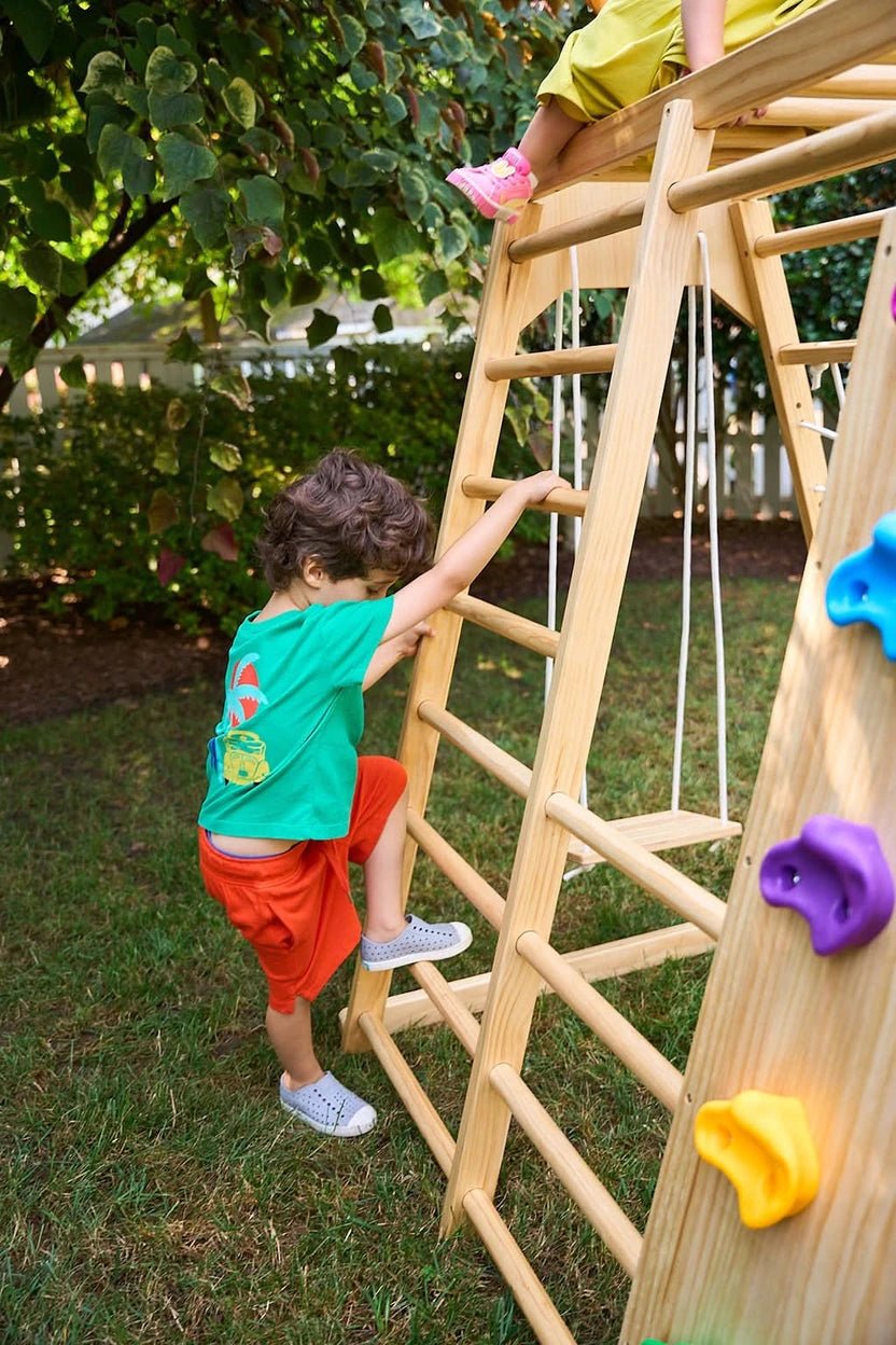 Magnolia 7-in-1 Real Wood Playset | Indoor & Outdoor Climbing Gym for Kids - Image 12
