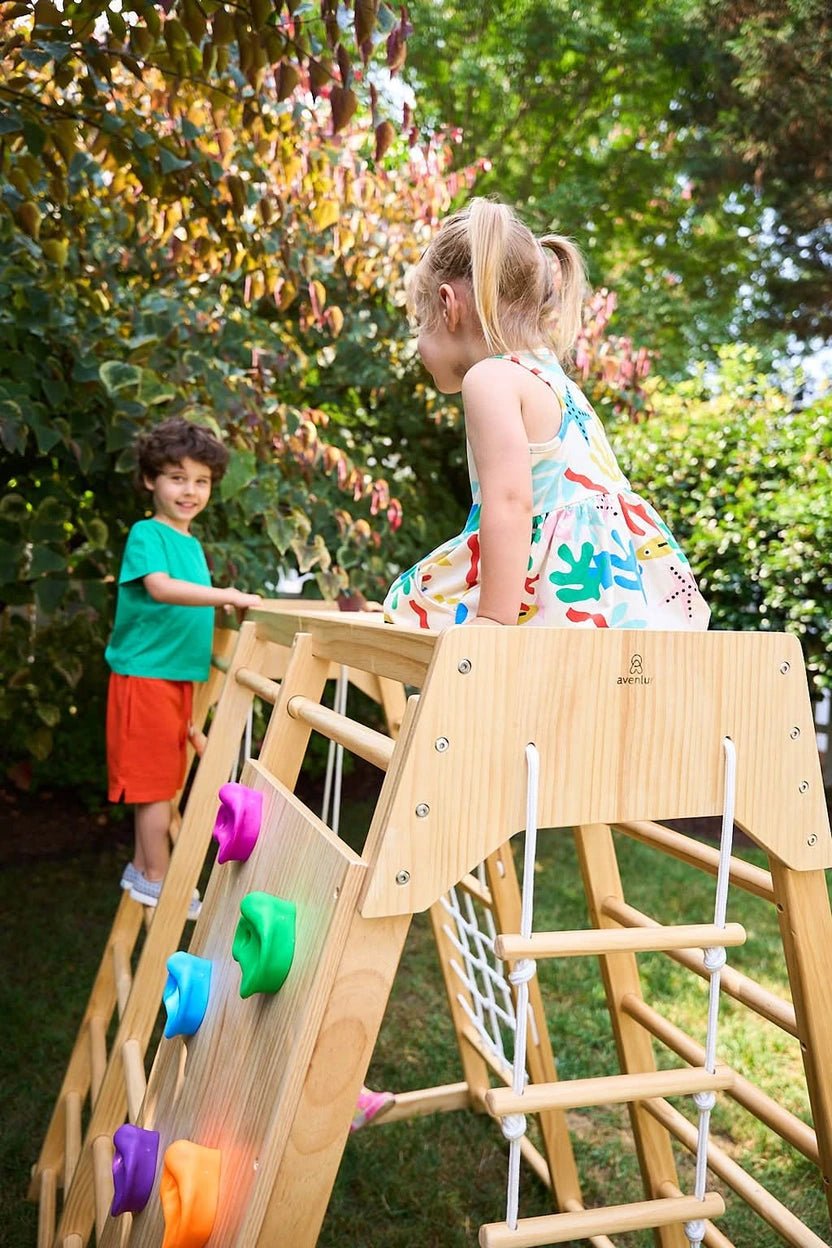 Magnolia 7-in-1 Real Wood Playset | Indoor & Outdoor Climbing Gym for Kids - Image 13