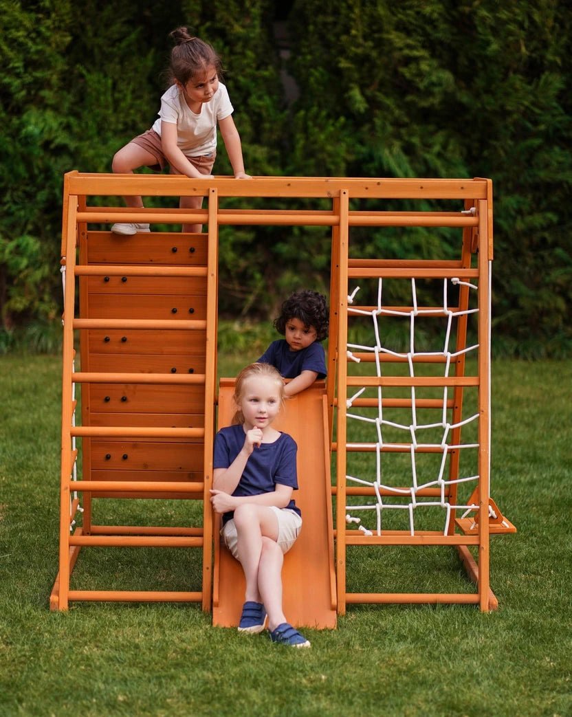 Magnolia 7-in-1 Real Wood Playset | Indoor & Outdoor Climbing Gym for Kids - Image 2
