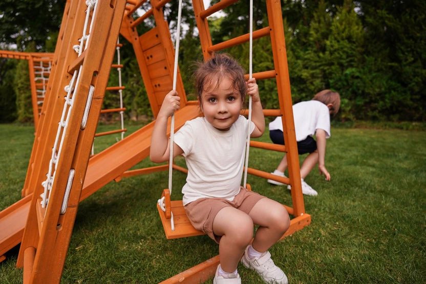 Magnolia 7-in-1 Real Wood Playset | Indoor & Outdoor Climbing Gym for Kids - Image 3
