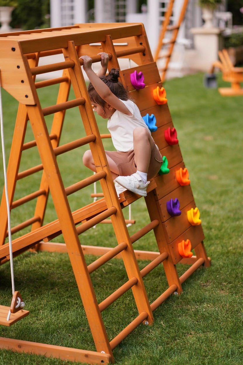 Magnolia 7-in-1 Real Wood Playset | Indoor & Outdoor Climbing Gym for Kids - Image 4