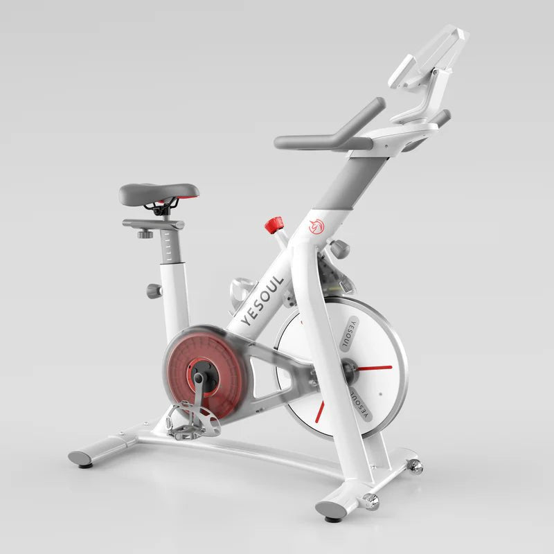 S3 Indoor Exercise Bike Smart Black Cycling Bike Magnetic Stationary Bike Low Noise Indoor Cycling Bike for Home Gym Electric Stationary Bike with Tablet Mount - Image 2