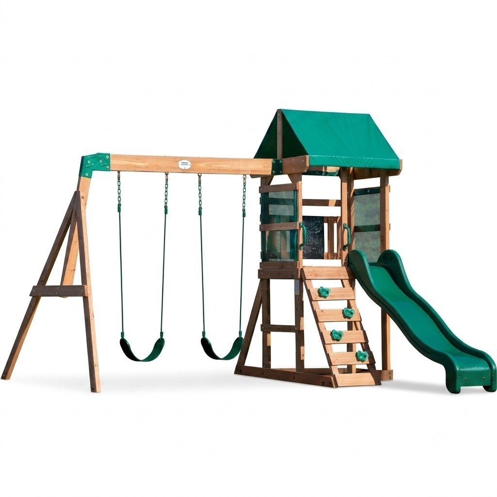 Amelia Heavy-Duty Cedar Wooden A-Frame Swing Set