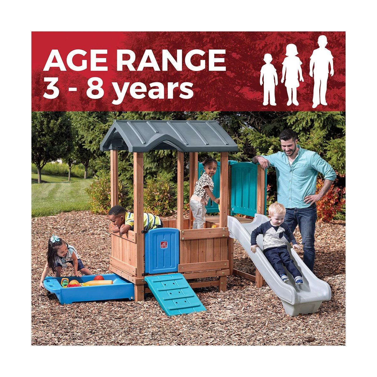 Woodland Adventure Kids Outdoor Playhouse for Toddlers - Image 4