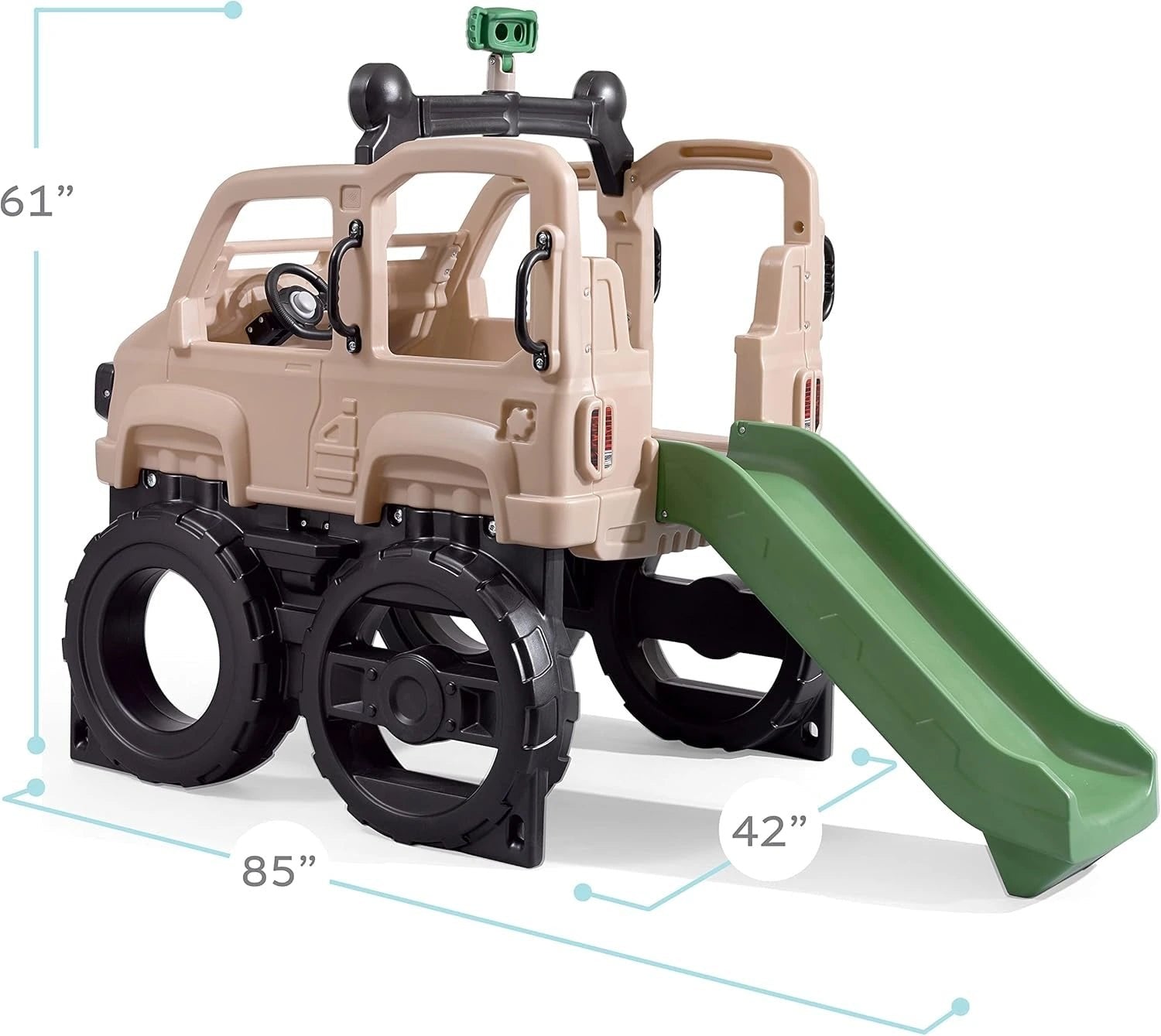 Truck Climber, Kids Outdoor Playset, Backyard Playground Set, Slide & Climbing Wall, Outside Jungle Gym, for Toddlers 2-5 Years Old - Image 2