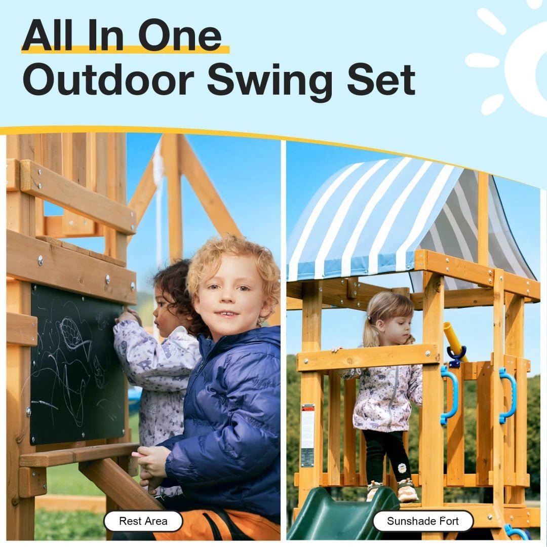 Wooden Swing Sets for Backyard - Image 3