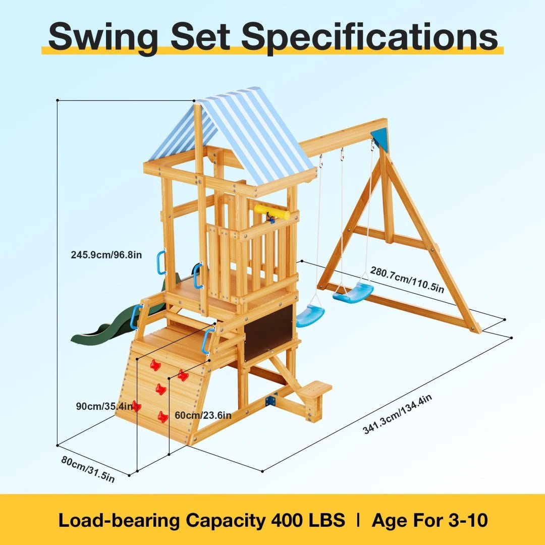 Wooden Swing Sets for Backyard - Image 8