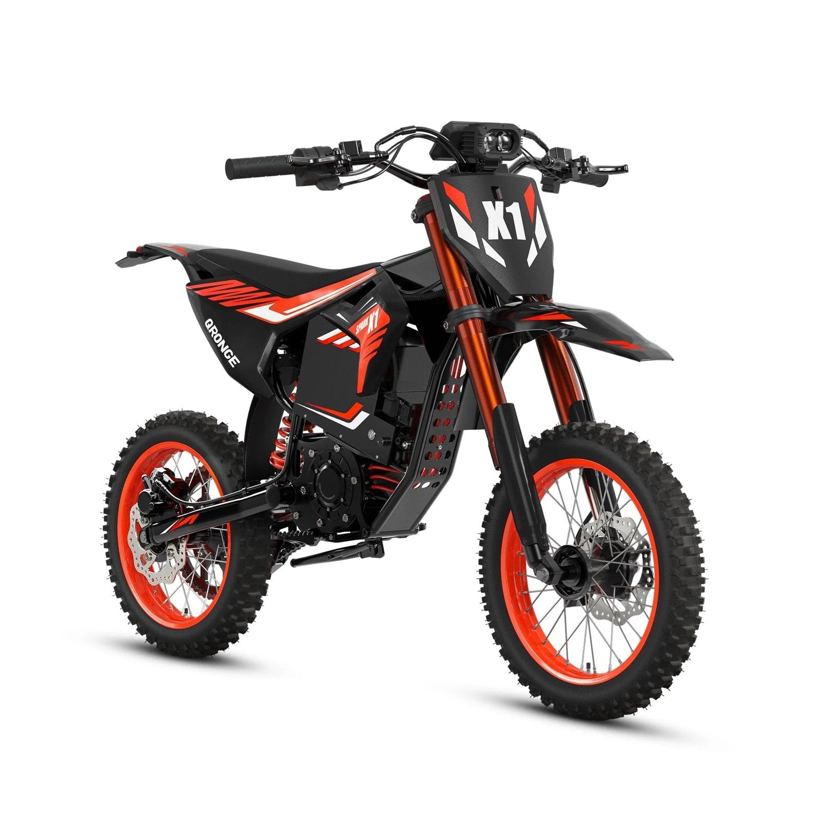 Electric Dirt Bike – 4500W Peak, 50MPH, 60V 28.8Ah Battery, 14″/12″ Fat Tires