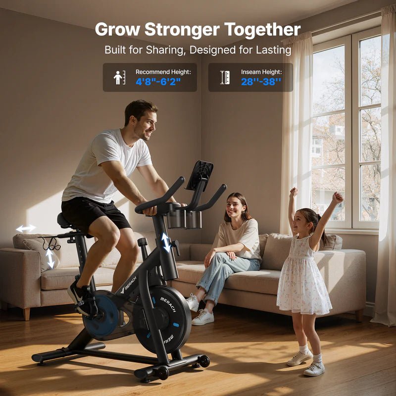 Magnetic Exercise Home Stationary Bike with Free App Quiet Indoor Cycling Bike with 300lbs Weight Capacity Dumbbell Rack - Image 6