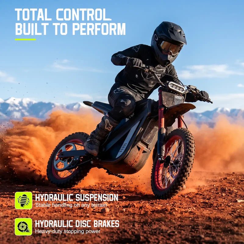 Electric Dirt Bike, 2400W Brushless Hub Motor, 45 Mph Top Speed, 48V 22.5Ah Battery with 50 Mile Range, 210Nm Torque, Front Hydraulic Suspension - Image 10