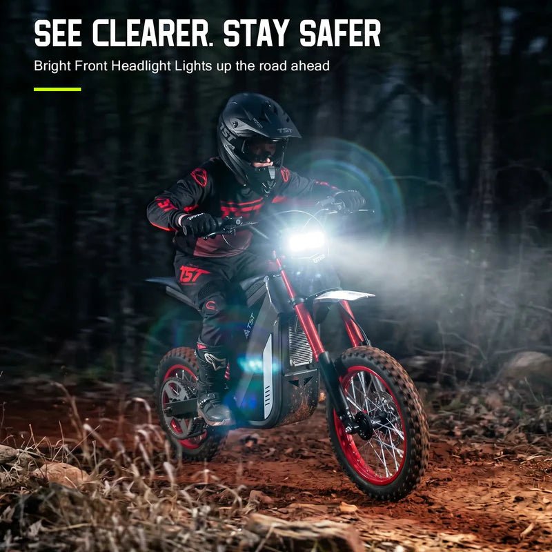 Electric Dirt Bike, 2400W Brushless Hub Motor, 45 Mph Top Speed, 48V 22.5Ah Battery with 50 Mile Range, 210Nm Torque, Front Hydraulic Suspension - Image 9