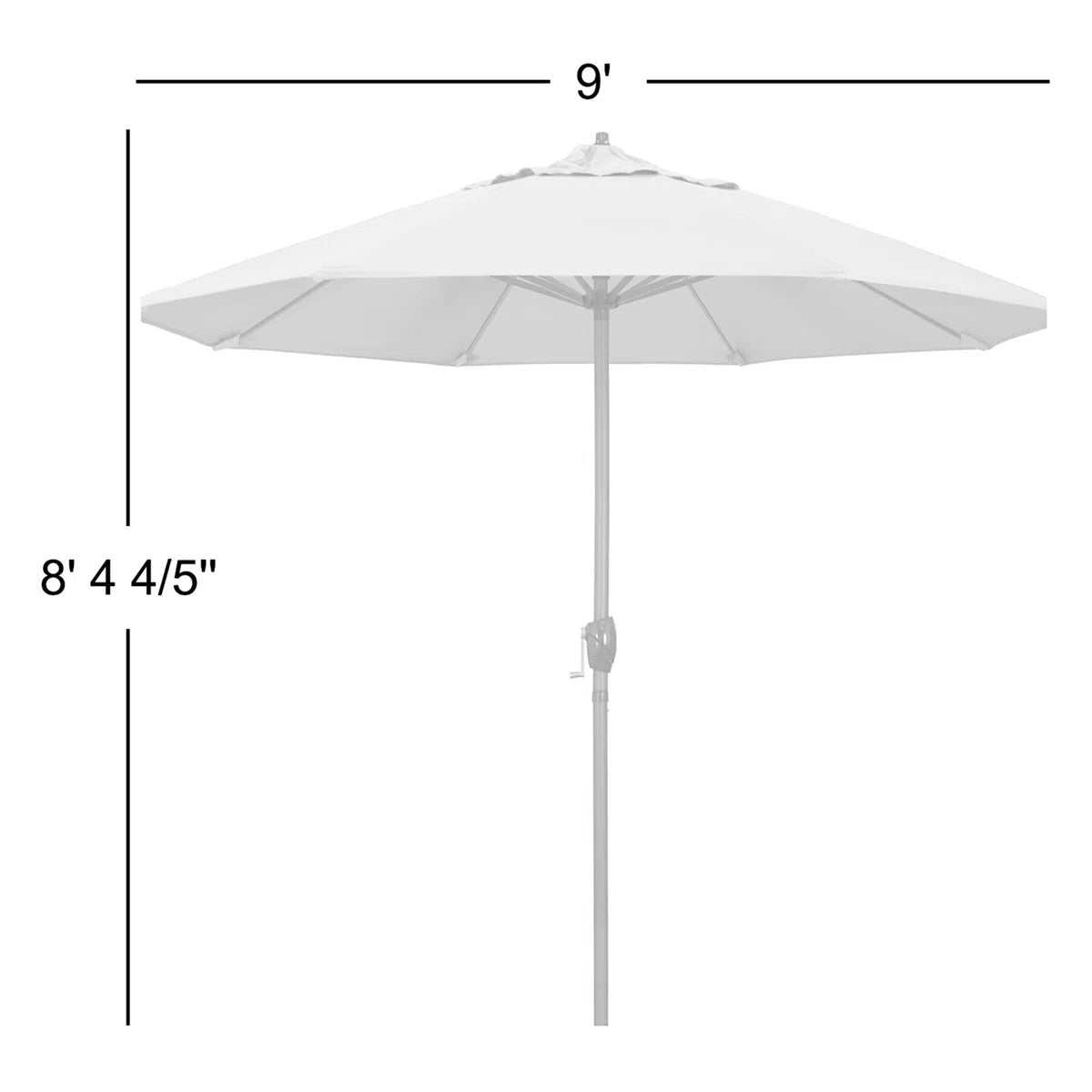 Market Patio Umbrella with Crank Lift and Tilt - Image 4