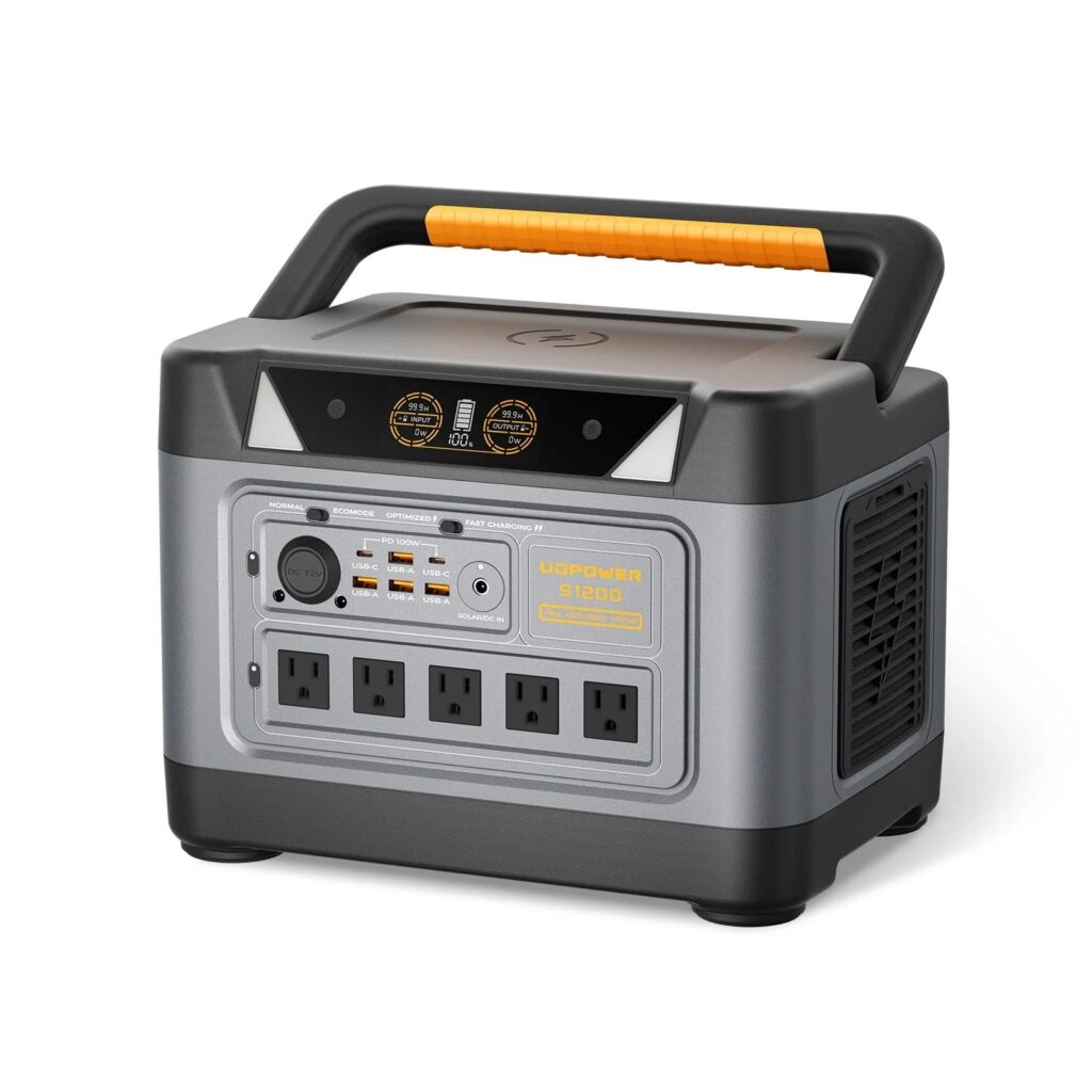 Portable Power Station 1200W (Surge 1800W), Max 400W Solar Input, Ups,, for Home RV Emergency, Pure Sine Wave Visit the Store