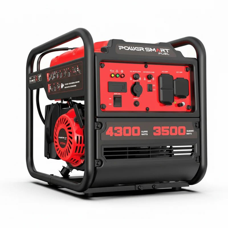 4300-Watt Portable Generator with Inverter Technology, 3500W Rated, 223cc 4-Stroke Gas Powered Engine, 30 Amp for Home Backup, Camping, Emergency