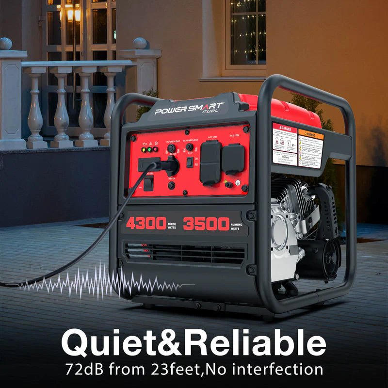 4300-Watt Portable Generator with Inverter Technology, 3500W Rated, 223cc 4-Stroke Gas Powered Engine, 30 Amp for Home Backup, Camping, Emergency - Image 5