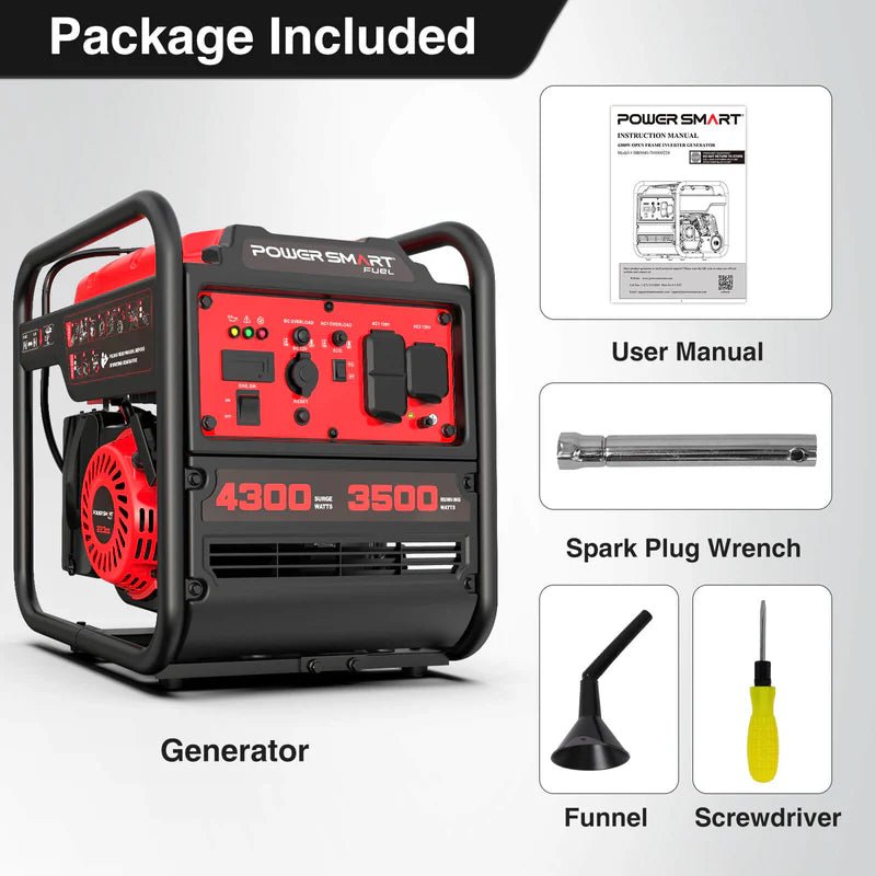 4300-Watt Portable Generator with Inverter Technology, 3500W Rated, 223cc 4-Stroke Gas Powered Engine, 30 Amp for Home Backup, Camping, Emergency - Image 7