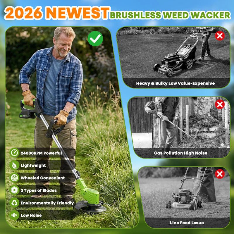 3 In 1 Cordless Grass Trimmer, Weed Eater and Edger - Image 5