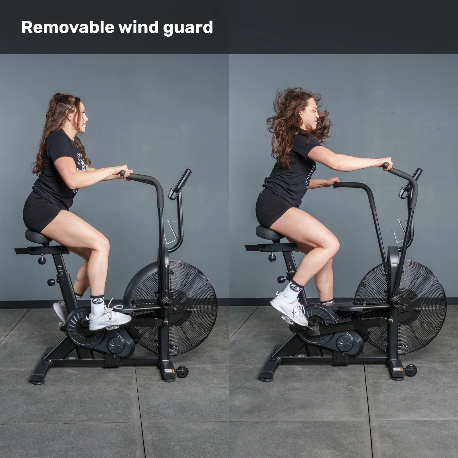 Residential Air Bike with Wind Guard, Belt-Driven Full Body Fan Bike for Home Gym - Image 4