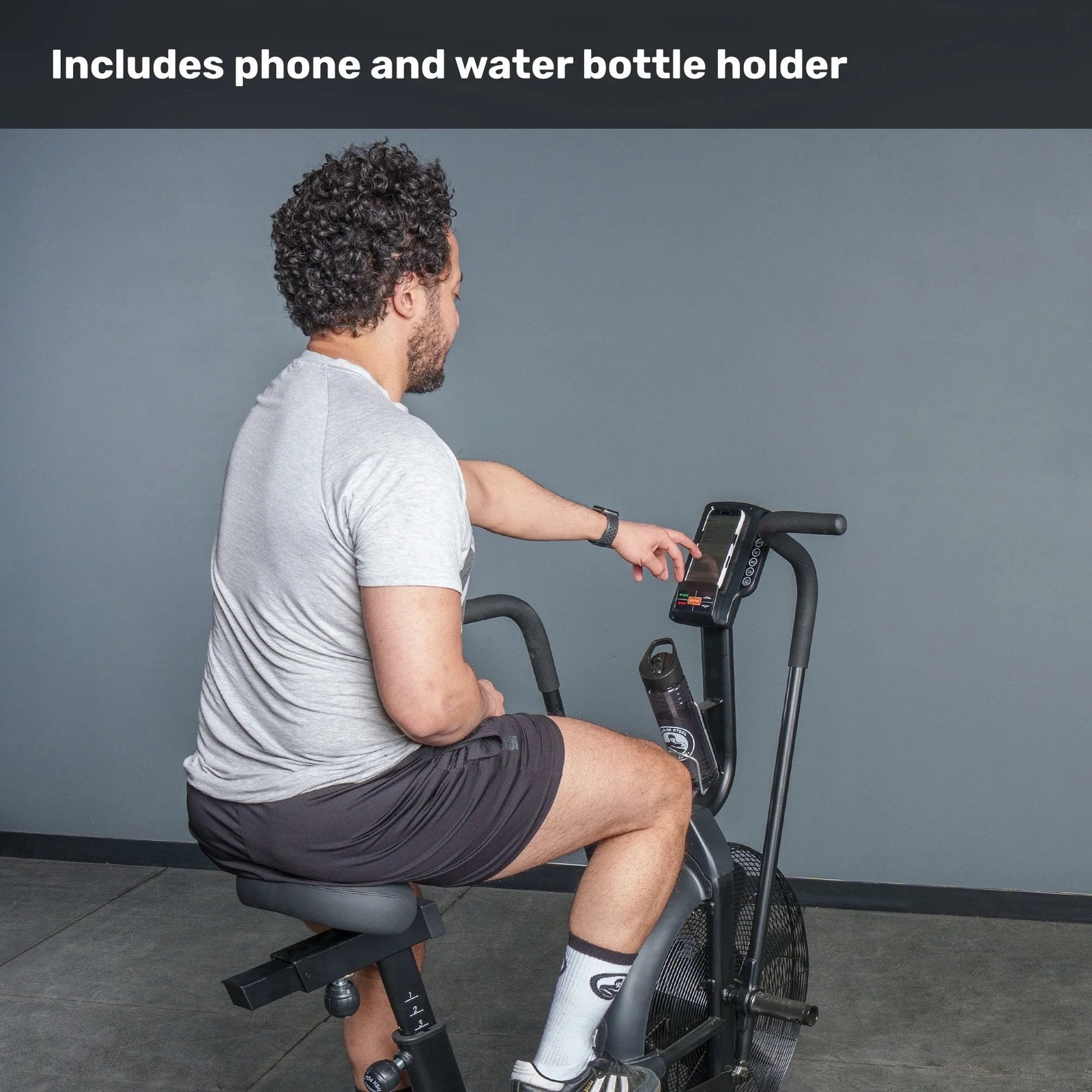 Residential Air Bike with Wind Guard, Belt-Driven Full Body Fan Bike for Home Gym - Image 5