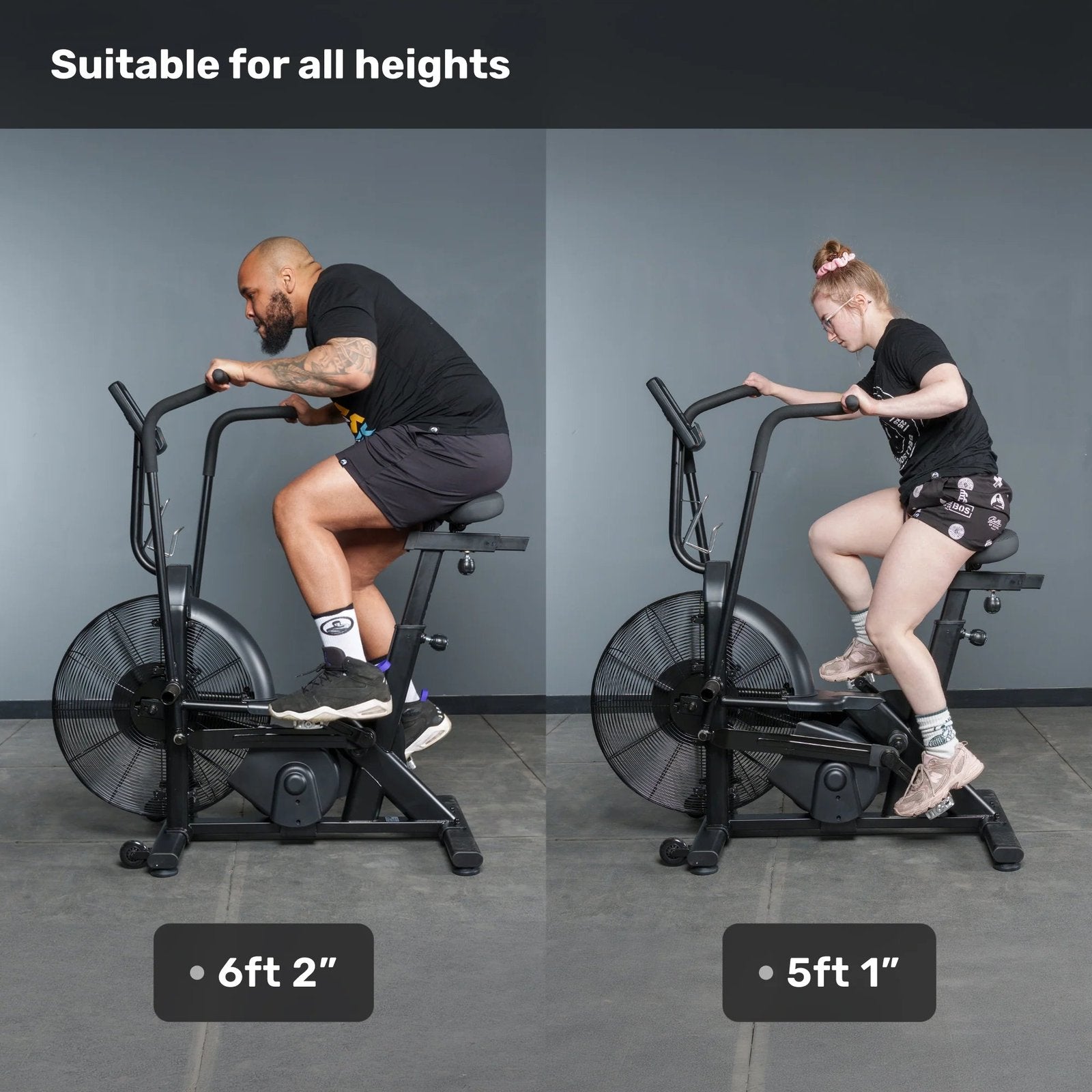 Residential Air Bike with Wind Guard, Belt-Driven Full Body Fan Bike for Home Gym - Image 8