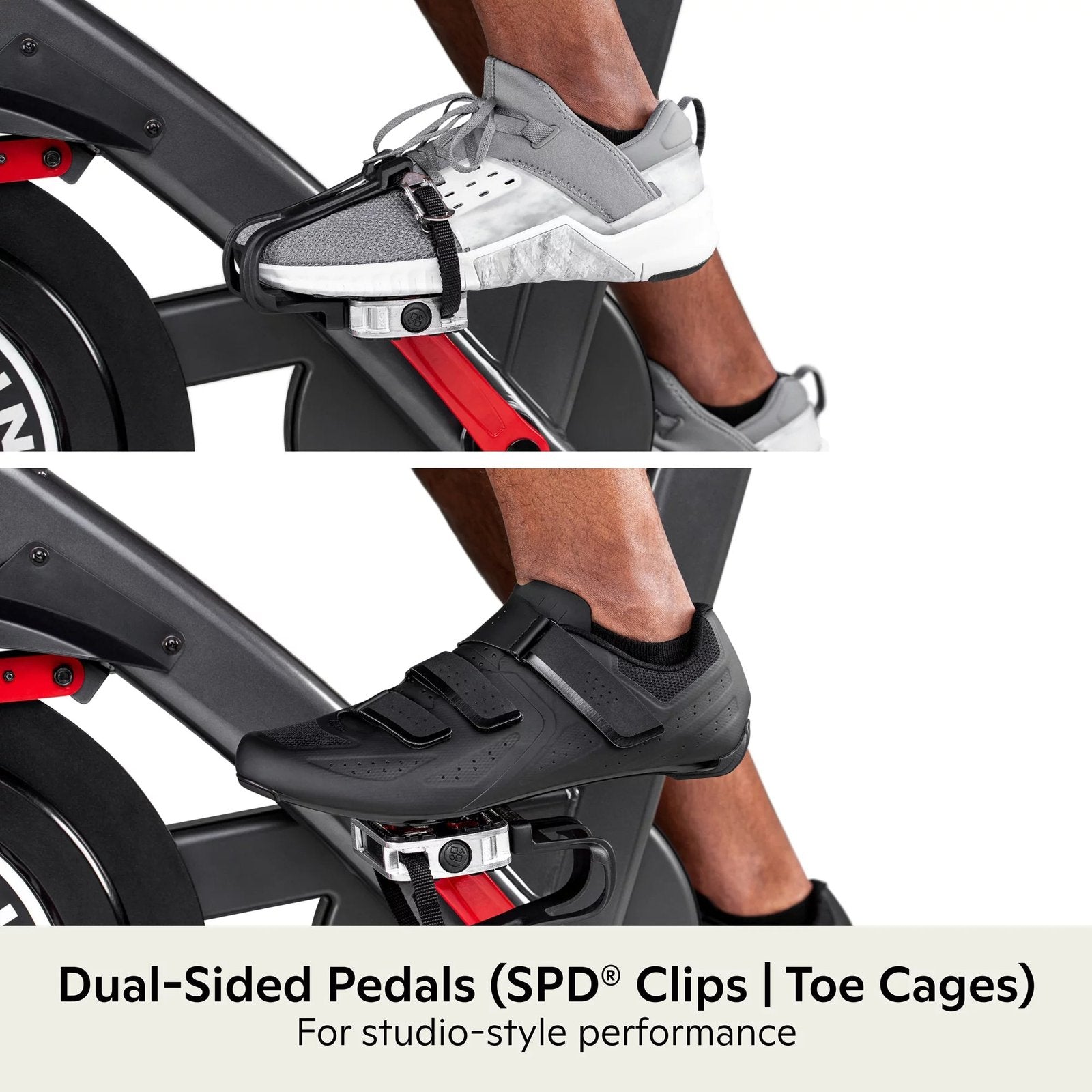 Indoor Cycling Bike with 100 Resistance Levels, Bluetooth Heart Rate Armband and Dual-Sided SPD Pedals - Image 10