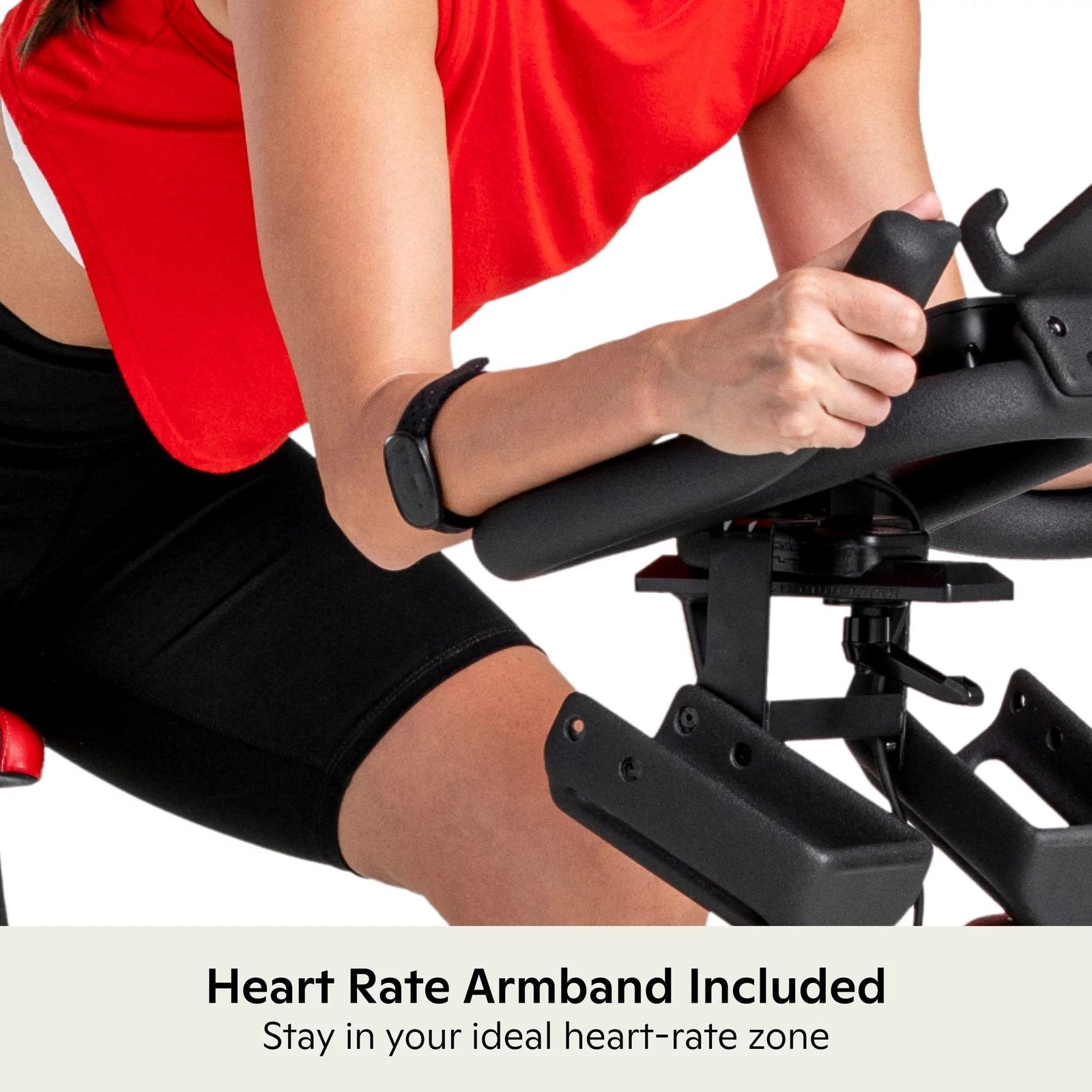 Indoor Cycling Bike with 100 Resistance Levels, Bluetooth Heart Rate Armband and Dual-Sided SPD Pedals - Image 11