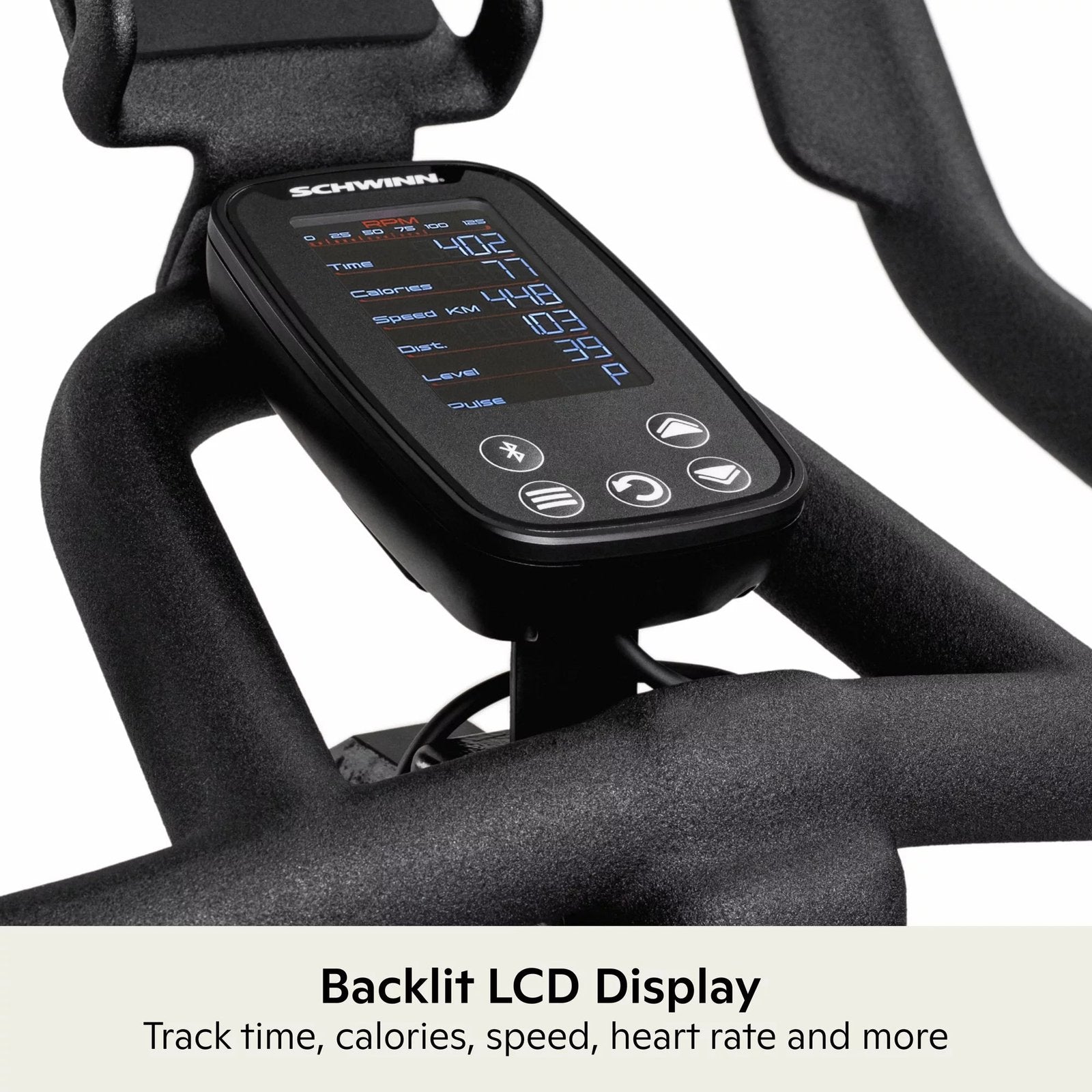 Indoor Cycling Bike with 100 Resistance Levels, Bluetooth Heart Rate Armband and Dual-Sided SPD Pedals - Image 12
