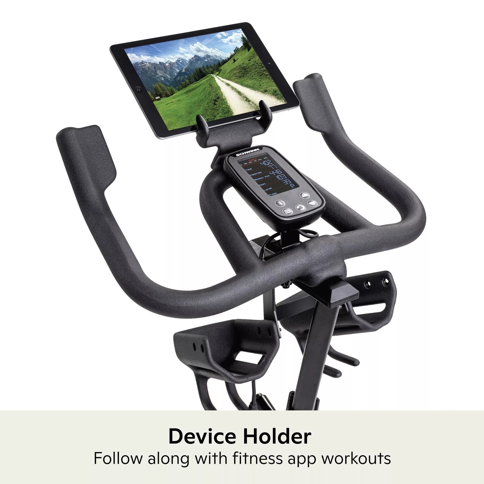 Indoor Cycling Bike with 100 Resistance Levels, Bluetooth Heart Rate Armband and Dual-Sided SPD Pedals - Image 2