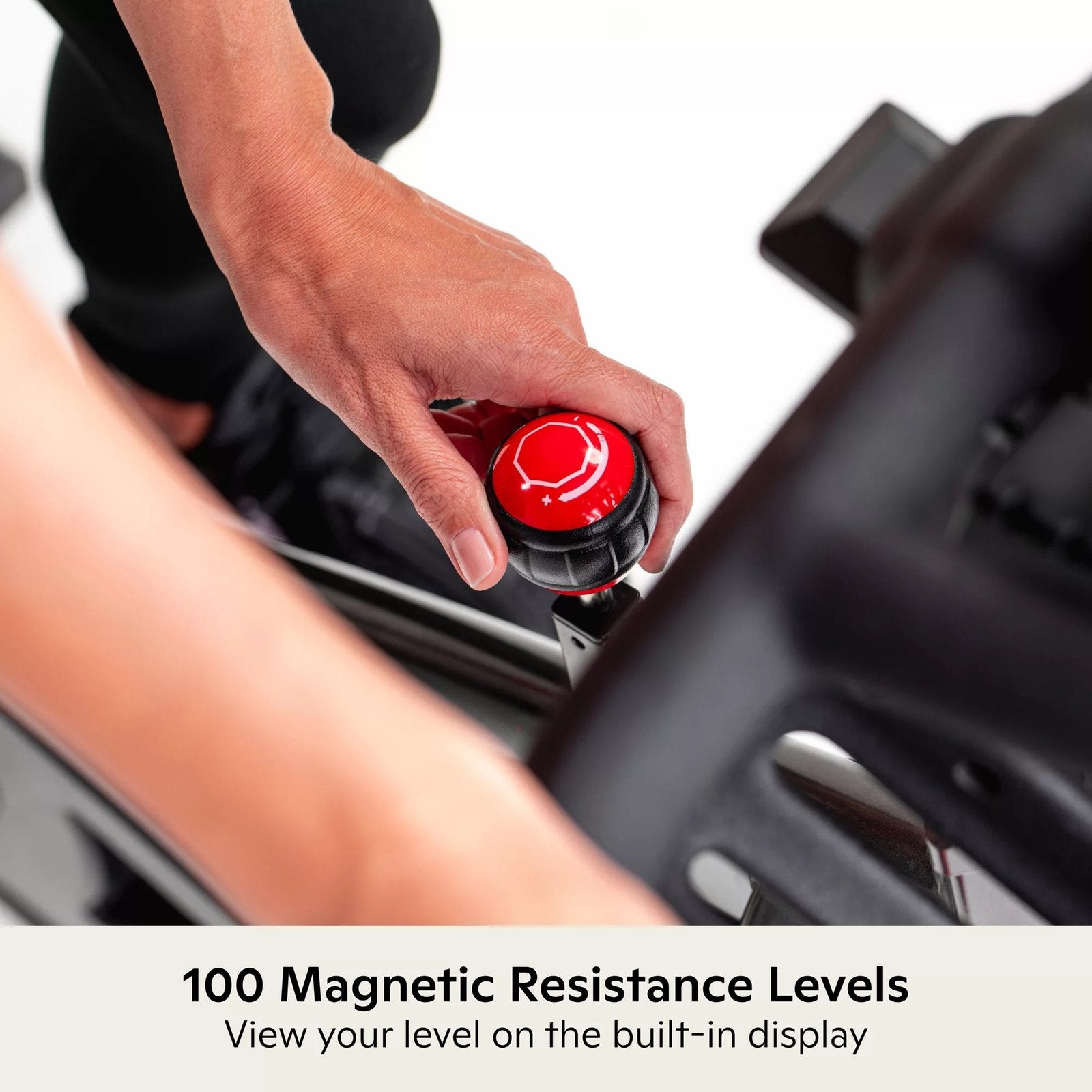 Indoor Cycling Bike with 100 Resistance Levels, Bluetooth Heart Rate Armband and Dual-Sided SPD Pedals - Image 8