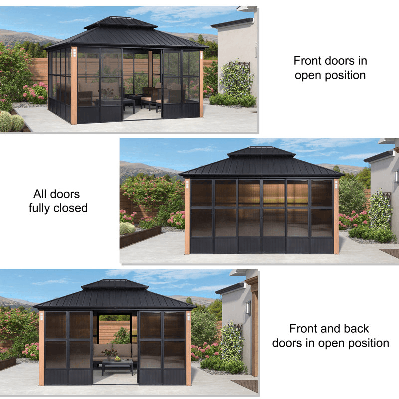 Hard top Aluminum Gazebo 12′ x 14′ - Image 4