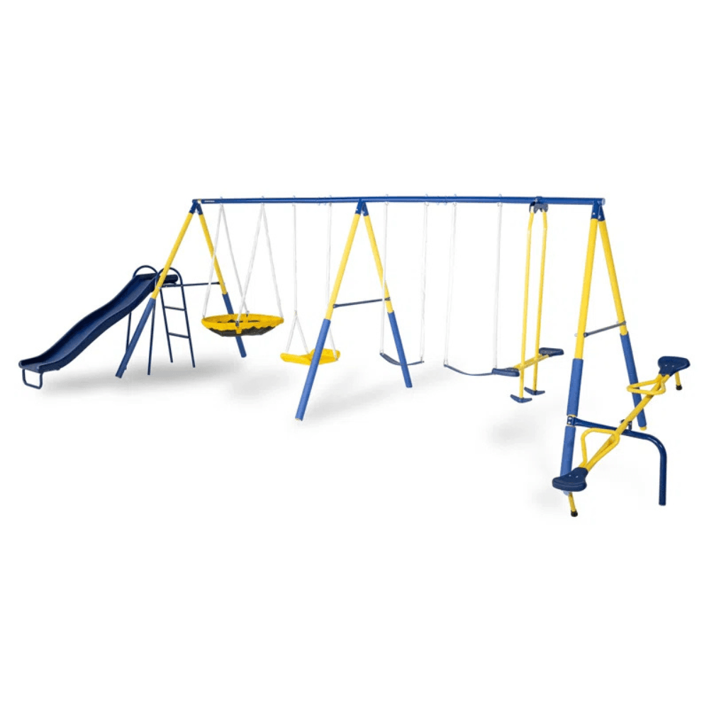 Sportspower Super 10 Metal Swing Set with Lifetime Warranty on Blow Molded Slide - Image 4