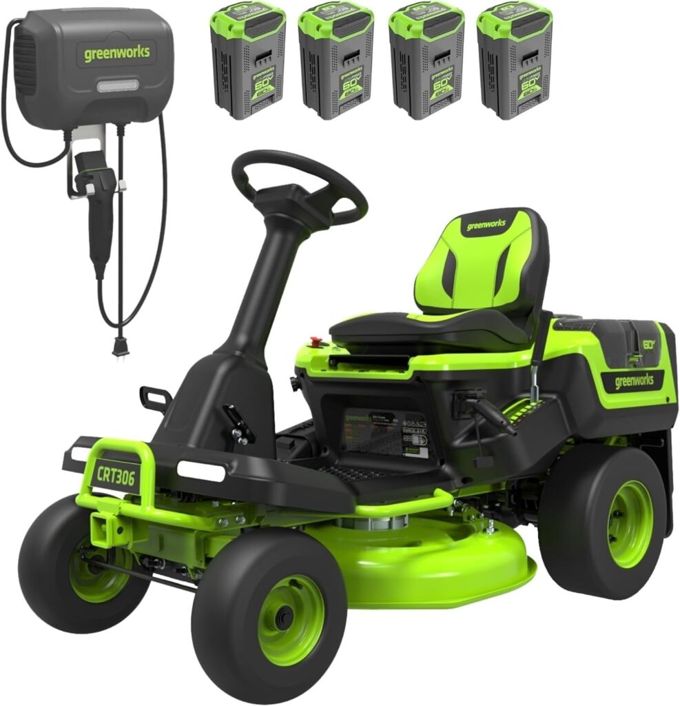 60V 30″ Riding Lawn Tractor with 8.0Ah Battery
