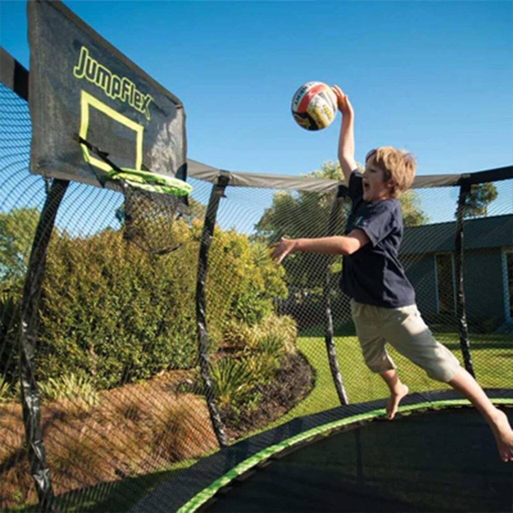 Hero 14 Backyard Outdoor Trampoline for Kids with Net & Ladder