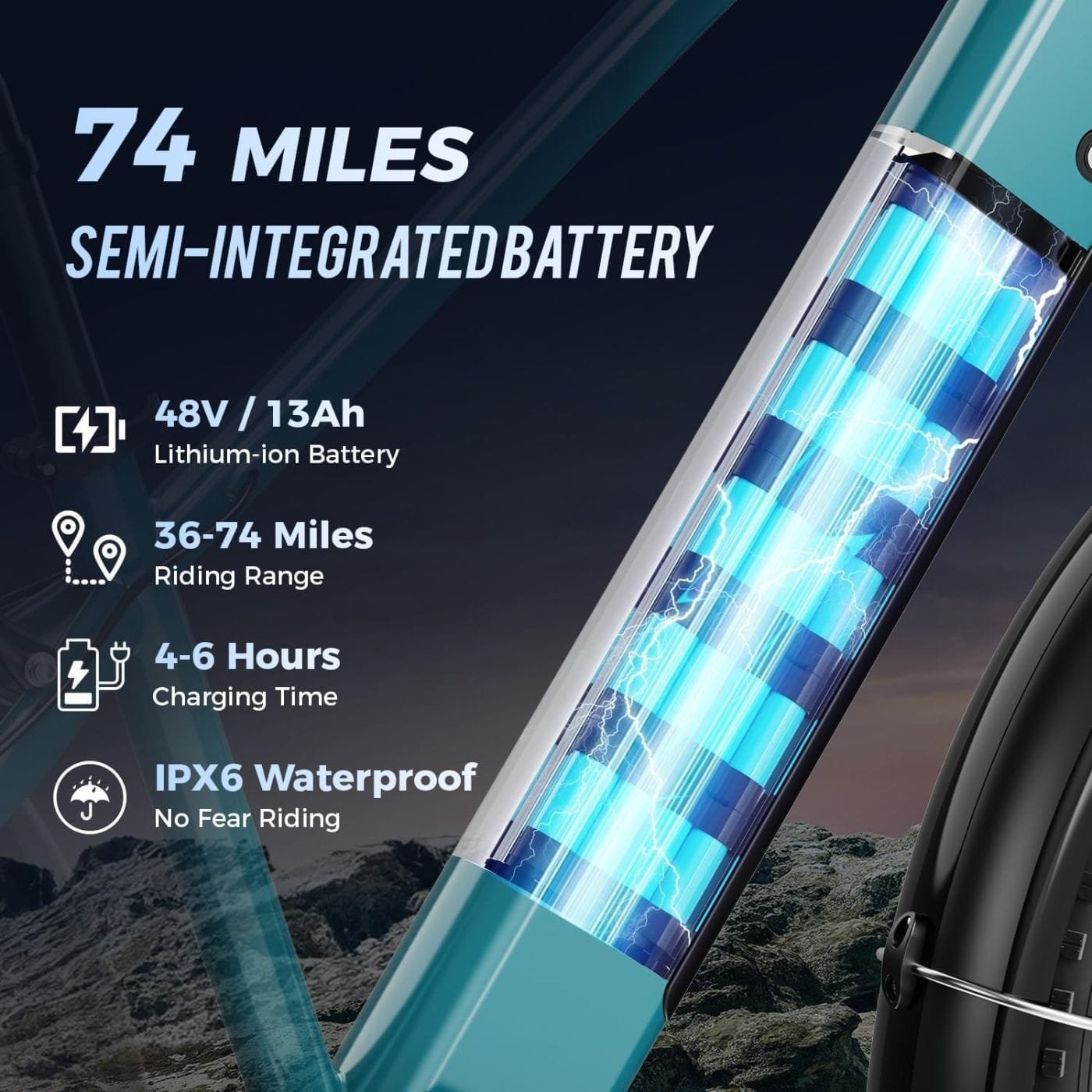 Electric Mountain Bike – 1500W, 30MPH, 26″ Fat Tires - Image 3