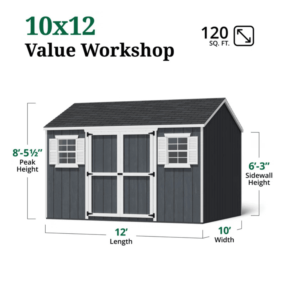 Value Workshop Outdoor Wood Storage Shed - Image 4