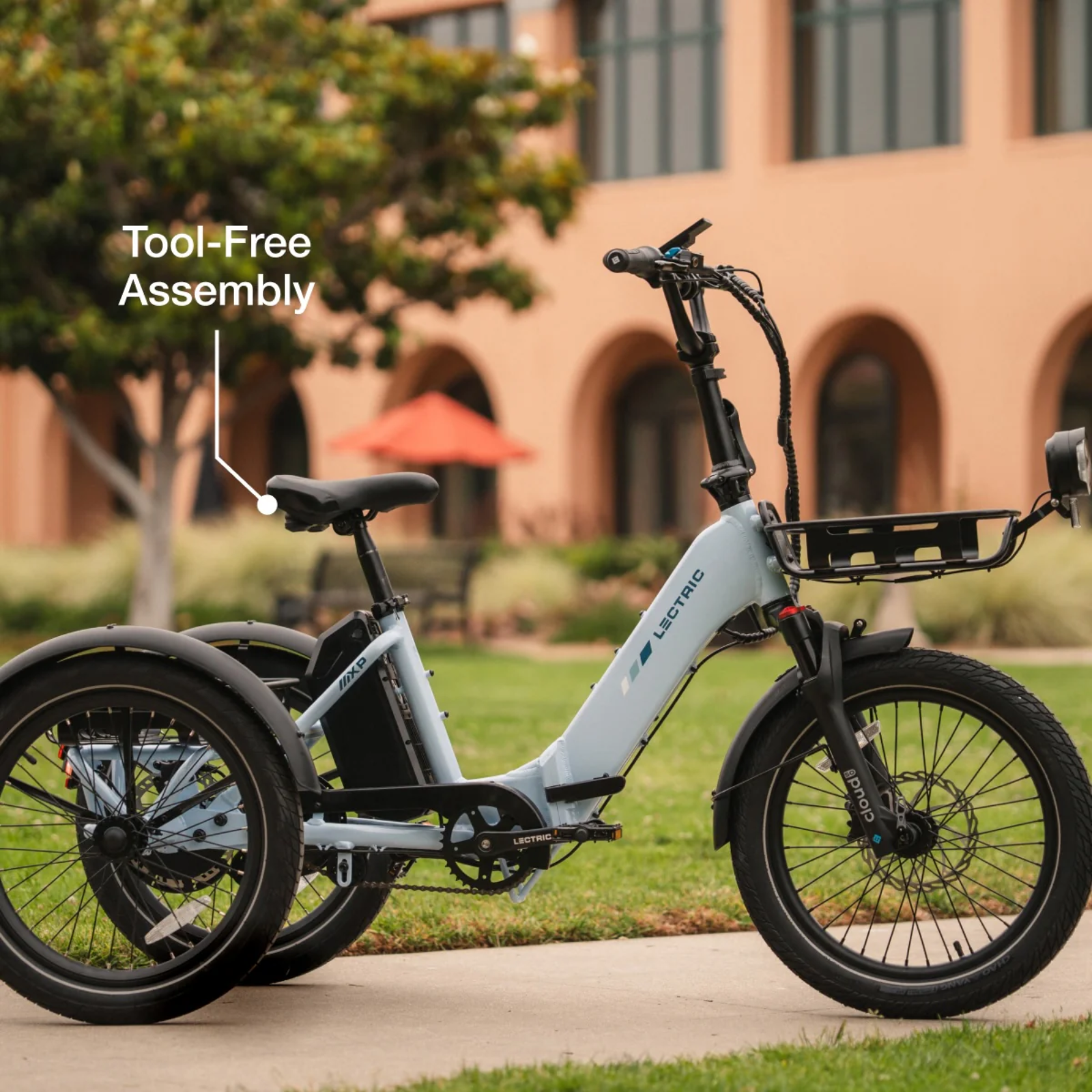 ebikes XP Electric Trike in Stratus White Adult Folding Electric Trike - Image 5
