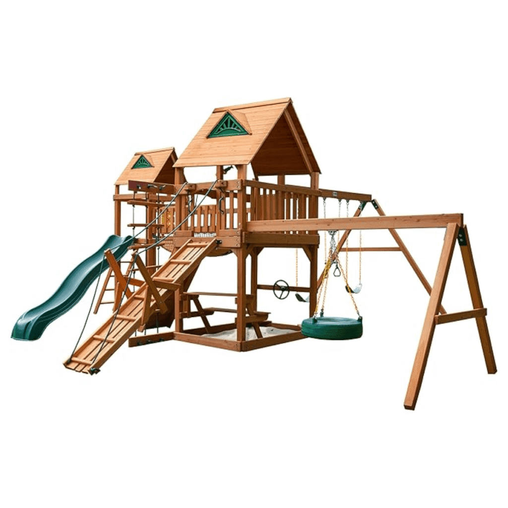 Peak Treehouse Wooden Swing Set
