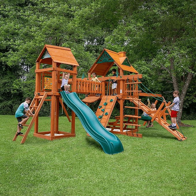 Peak Treehouse Wooden Swing Set - Image 2